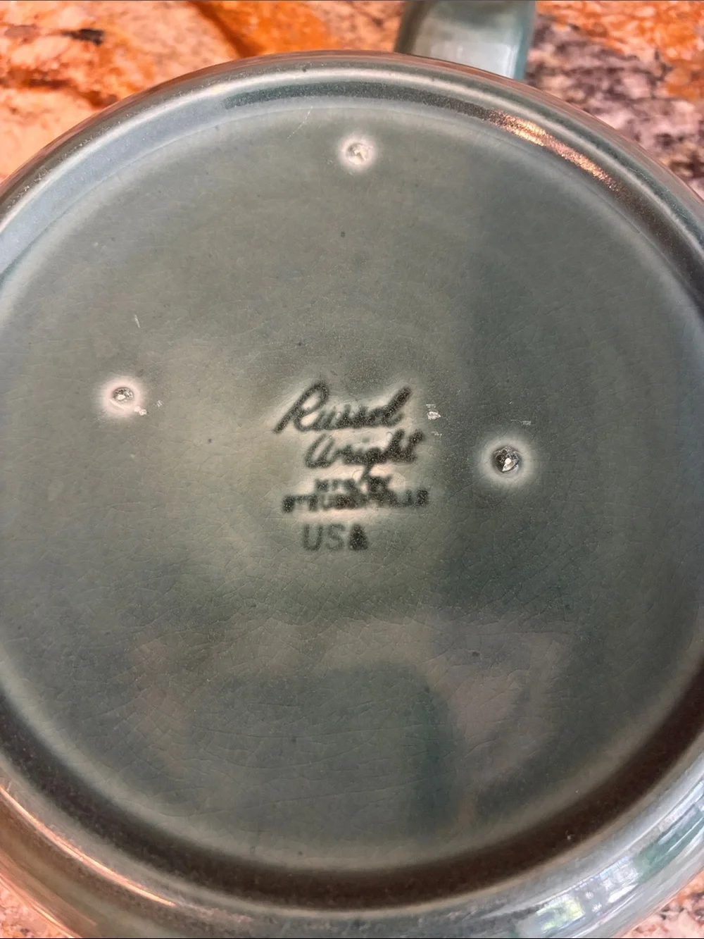 Vintage MCM Russel Wright Seafoam Green Ceramic Bean Pot